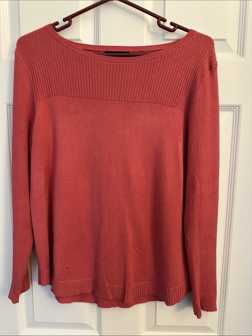 Women's Coral Rib-Yoke Sweater